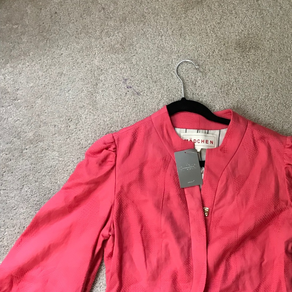 Crop coral jacket from Anthropologie NWT size Larg